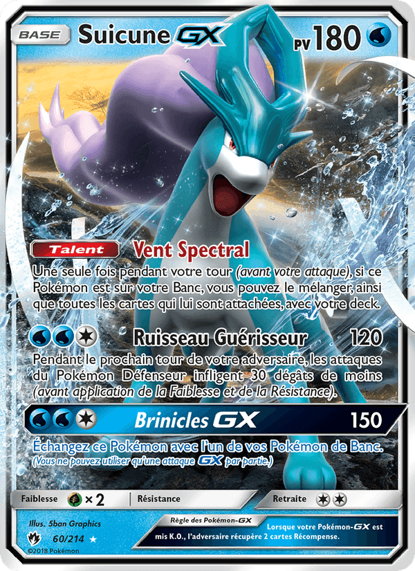 Suicune GX, carte 60 de Tonnerre Perdu