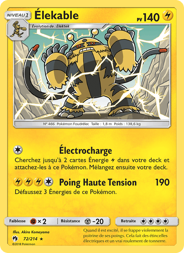 Élekable, carte 72 de Tonnerre Perdu