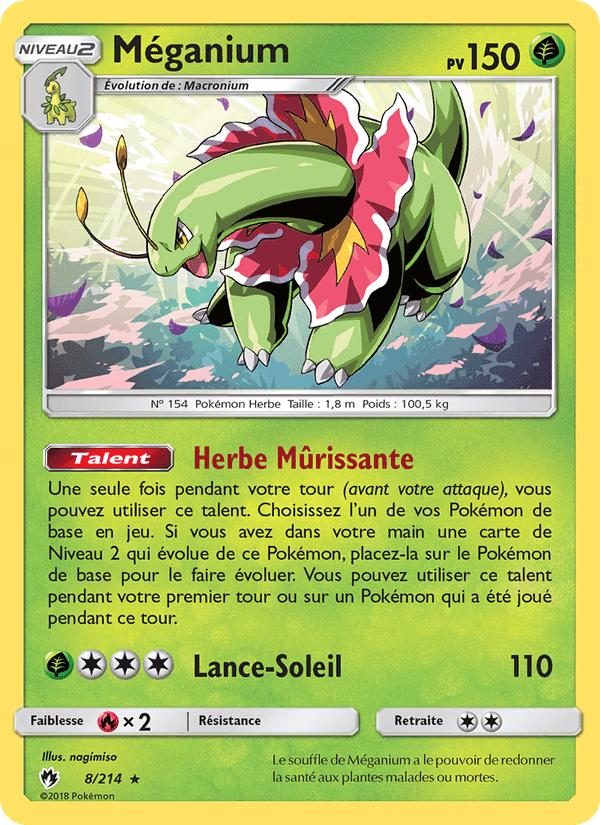 Méganium, carta 8 di Tonnerre Perdu