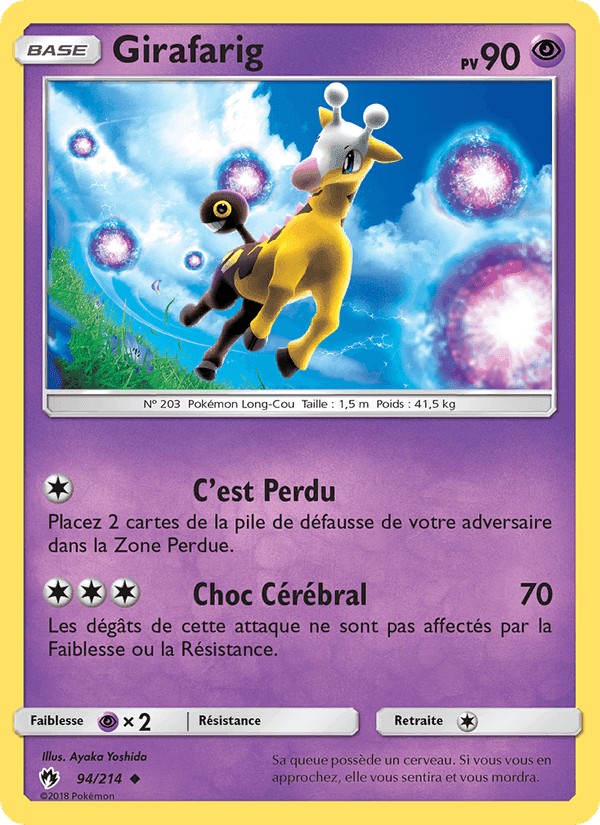 Girafarig, carta 94 di Tonnerre Perdu