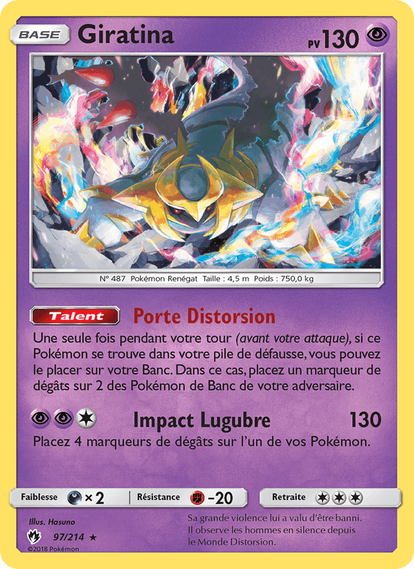 Giratina, carte 97 de Tonnerre Perdu