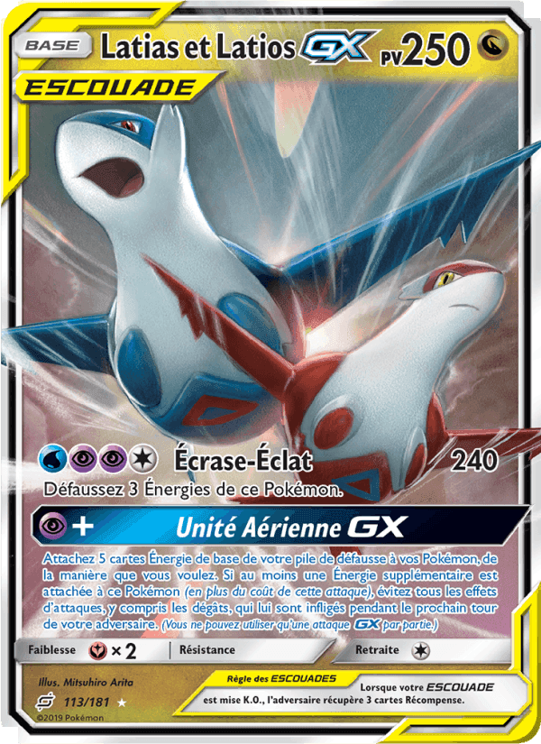 Latias et Latios GX, carte 113 de Duo de Choc