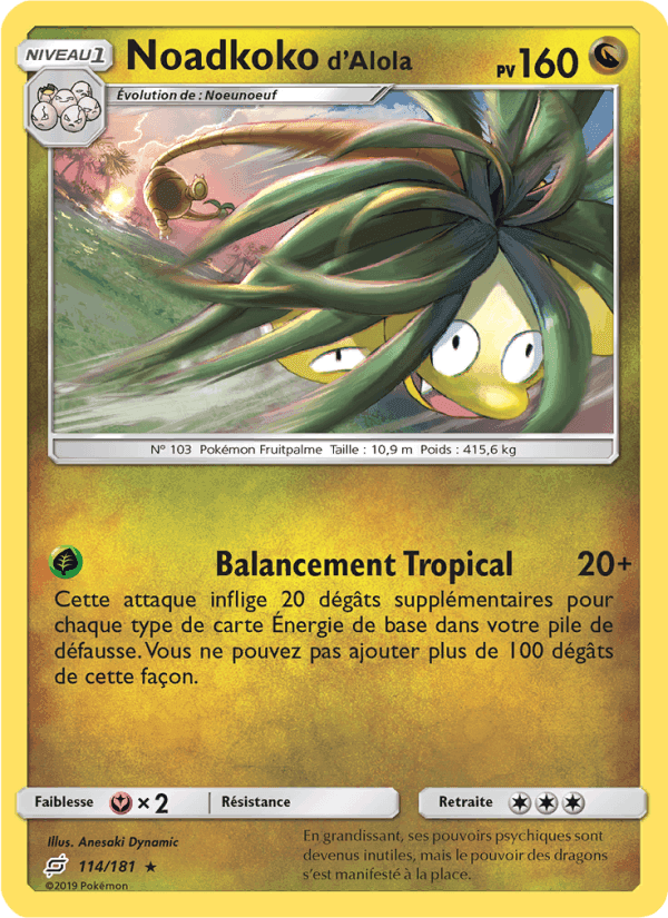 Noadkoko d’Alola, carte 114 de Duo de Choc