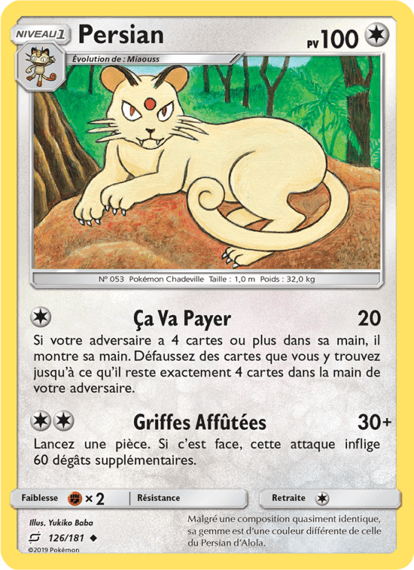 Persian, carte 126 de Duo de Choc