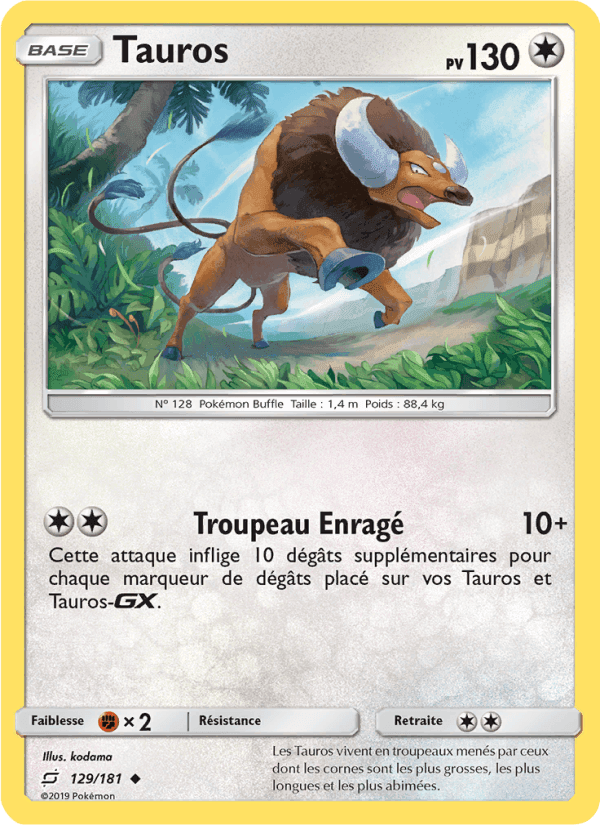 Tauros, carte 129 de Duo de Choc