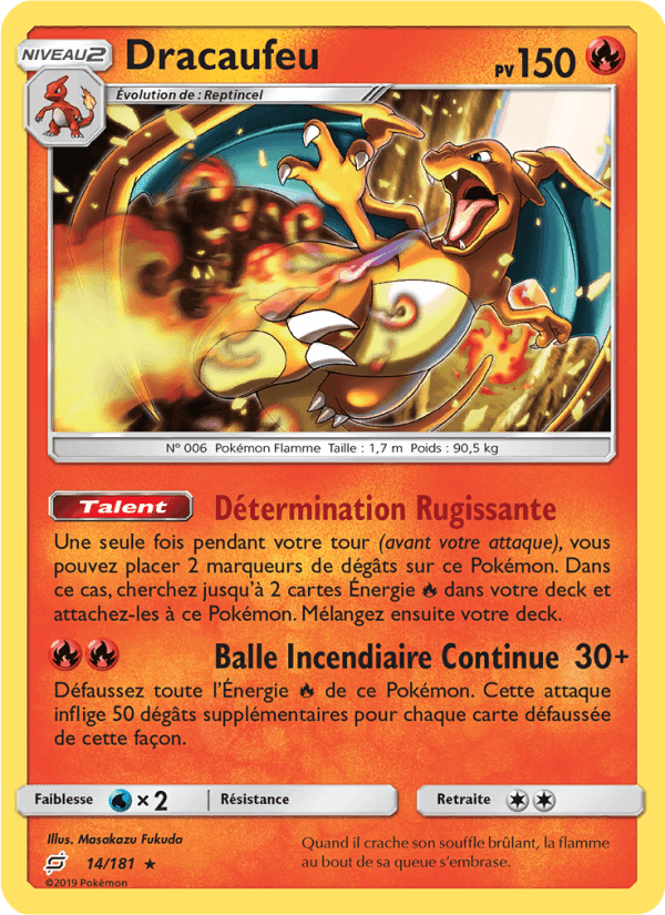Dracaufeu, carte 14 de Duo de Choc