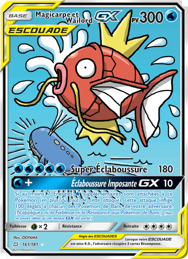 Magicarpe et Wailord GX, carta 161 de Duo de Choc