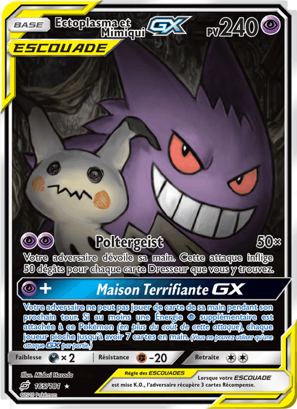 Ectoplasma et Mimiqui GX, carte 165 de Duo de Choc
