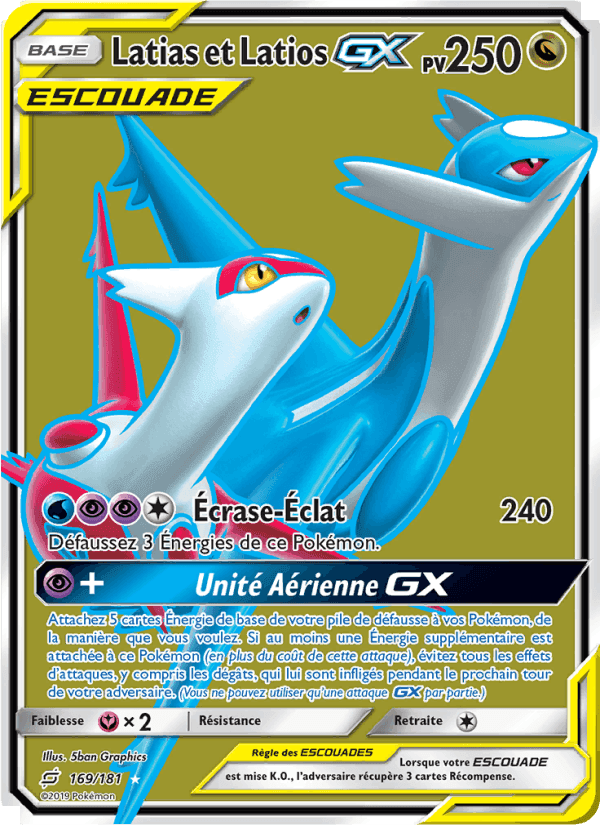 Latias et Latios GX, card 169 from Duo de Choc