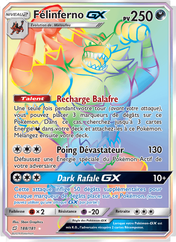 Félinferno GX, card 188 from Duo de Choc