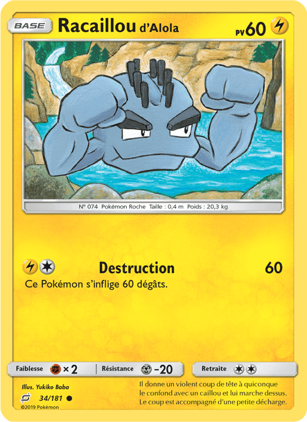 Racaillou d’Alola, carte 34 de Duo de Choc