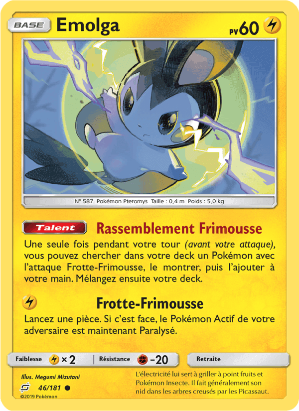 Emolga, carte 46 de Duo de Choc