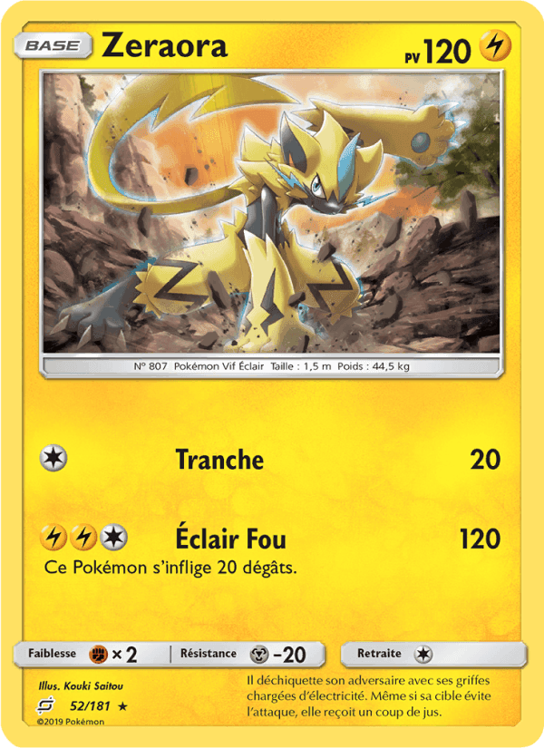 Zeraora, carte 52 de Duo de Choc