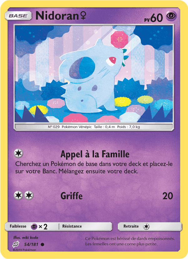Nidoran♀, carte 54 de Duo de Choc