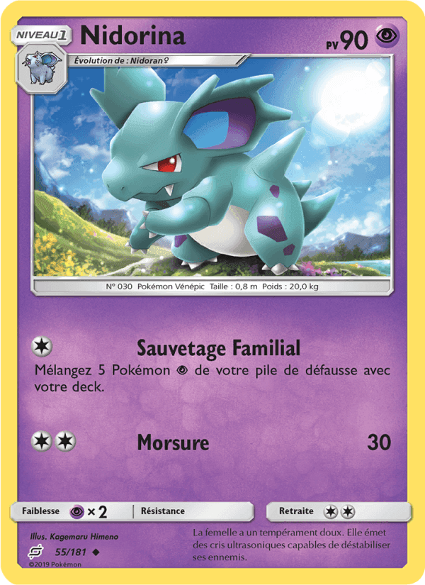 Nidorina, carte 55 de Duo de Choc