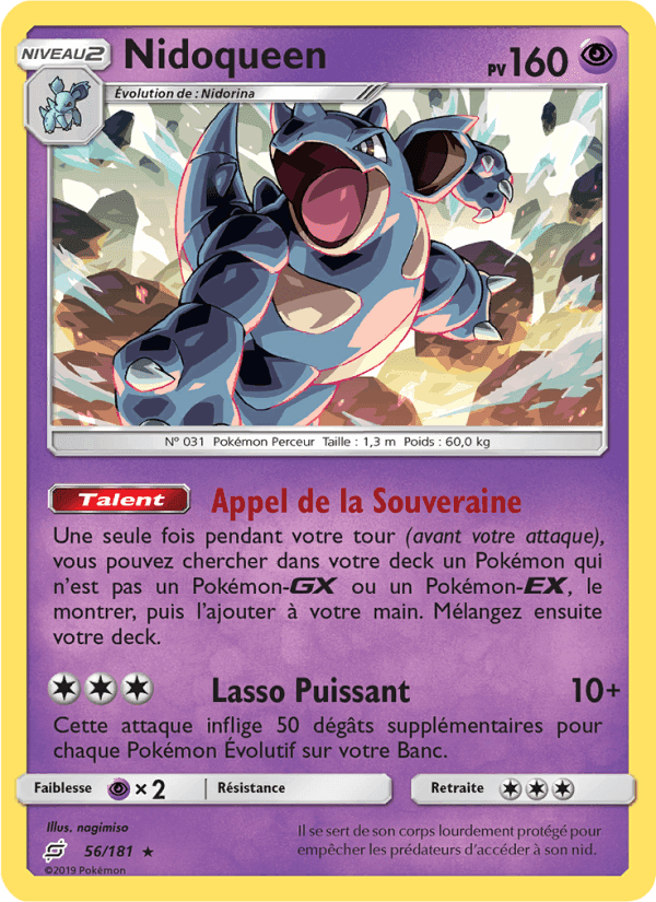 Nidoqueen, carte 56 de Duo de Choc