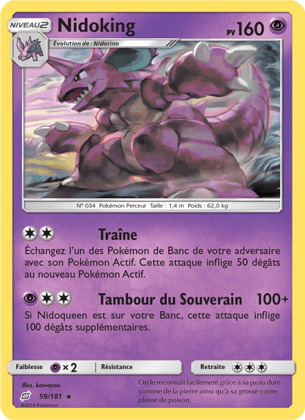 Nidoking, carte 59 de Duo de Choc