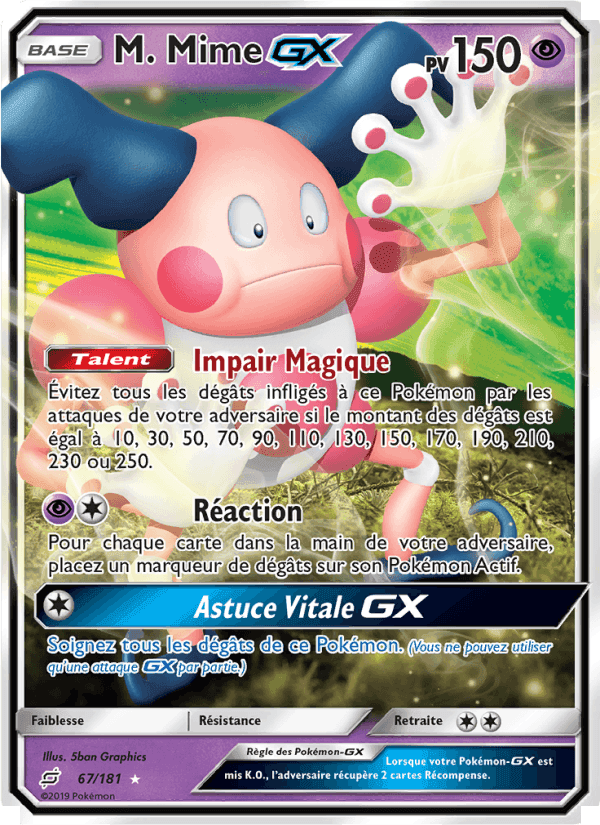 M. Mime GX, carte 67 de Duo de Choc