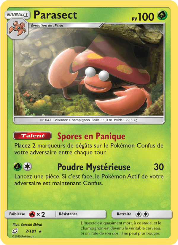 Parasect, carte 7 de Duo de Choc