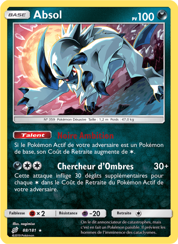 Absol, carte 88 de Duo de Choc