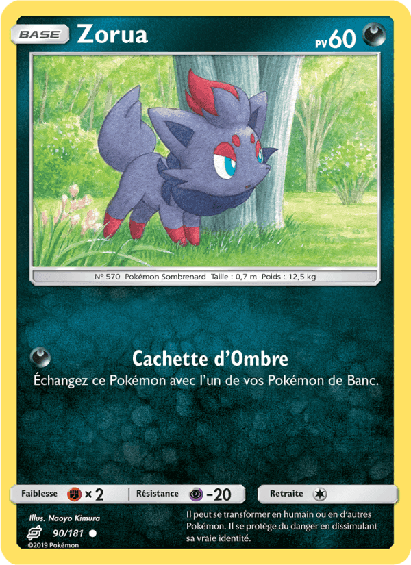 Zorua, carta 90 di Duo de Choc
