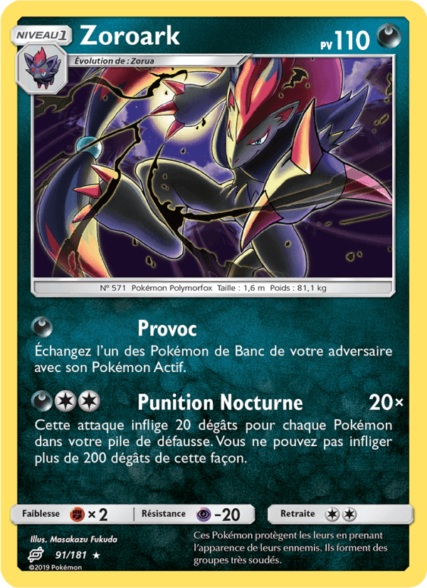 Zoroark, carte 91 de Duo de Choc
