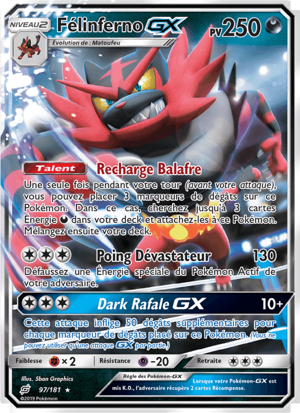 Félinferno GX, card 97 from Duo de Choc