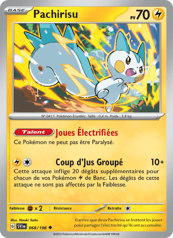 Pachirisu, carte 068 de Écarlate et Violet