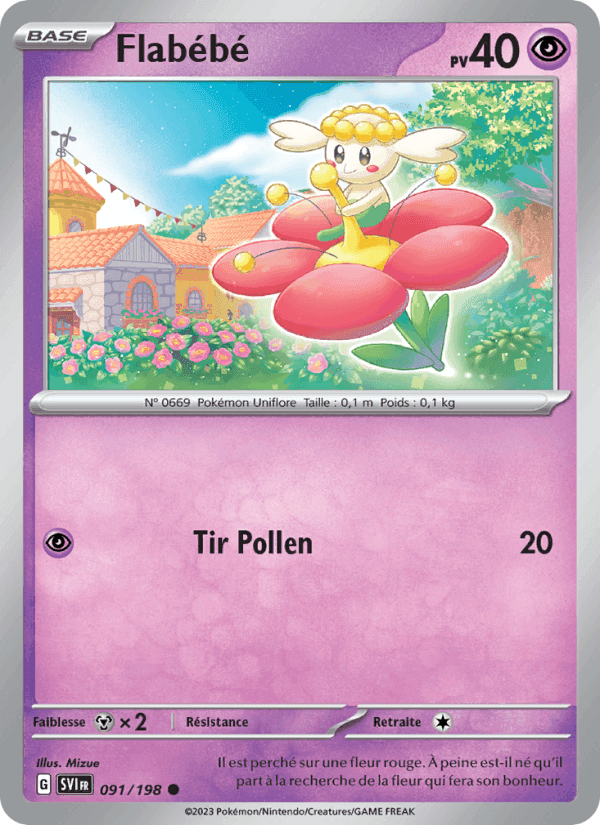 Flabébé, carte 091 de Écarlate et Violet