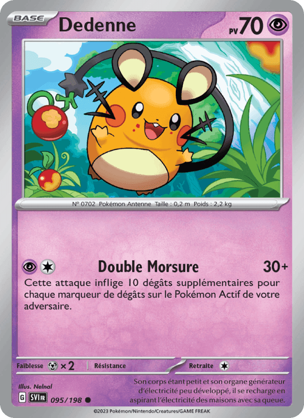 Dedenne, carta 095 di Écarlate et Violet