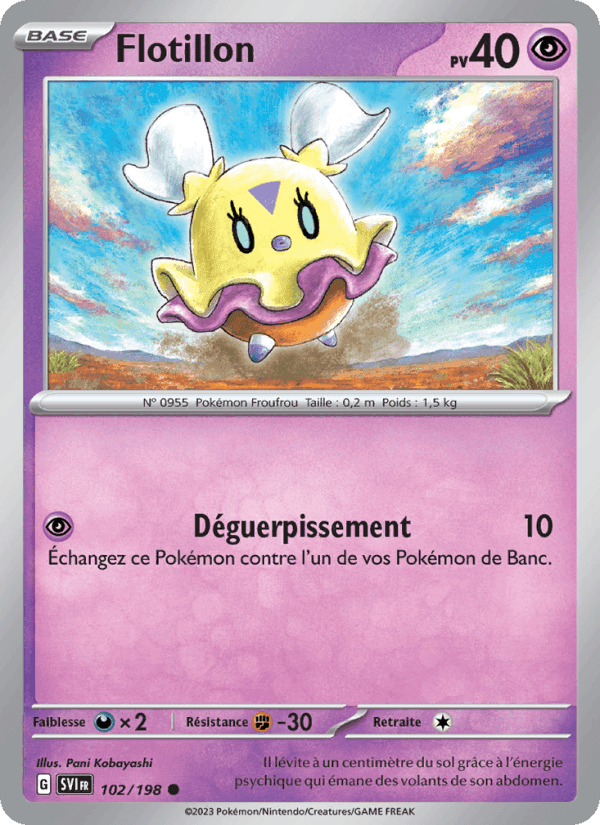 Flotillon, carta 102 di Écarlate et Violet