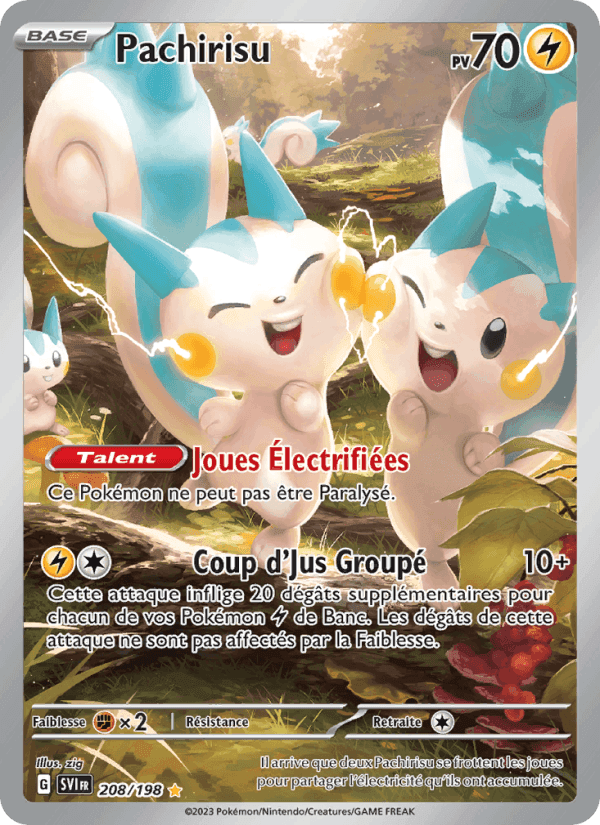 Pachirisu, carte 208 de Écarlate et Violet