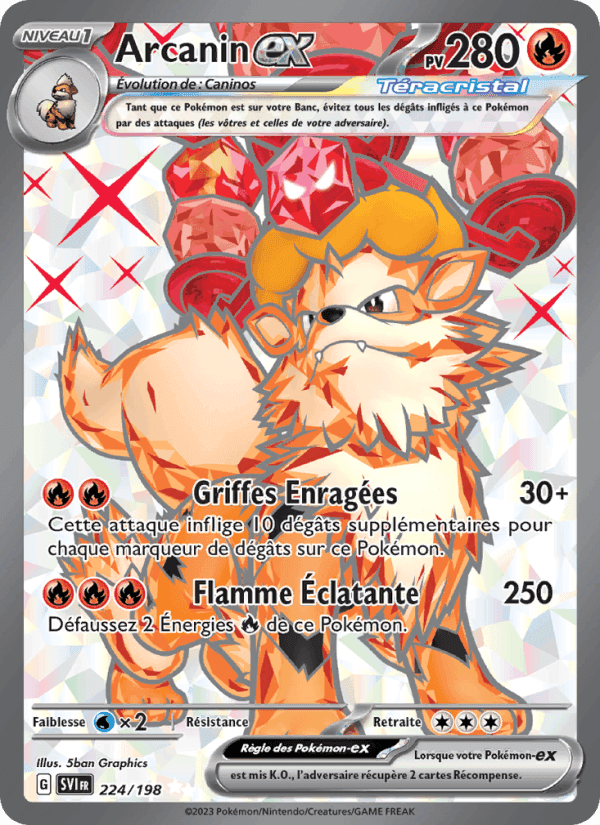 Arcanin-ex, carte 224 de Écarlate et Violet