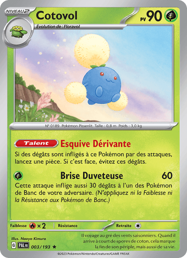 Cotovol, carte 003 de Évolutions à Paldea