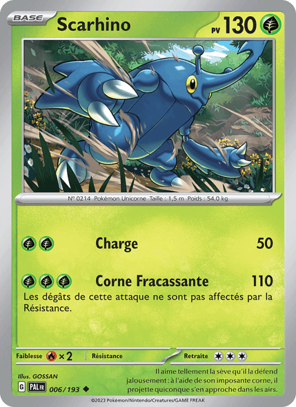 Évolutions à Paldea の 006 番、Scarhino