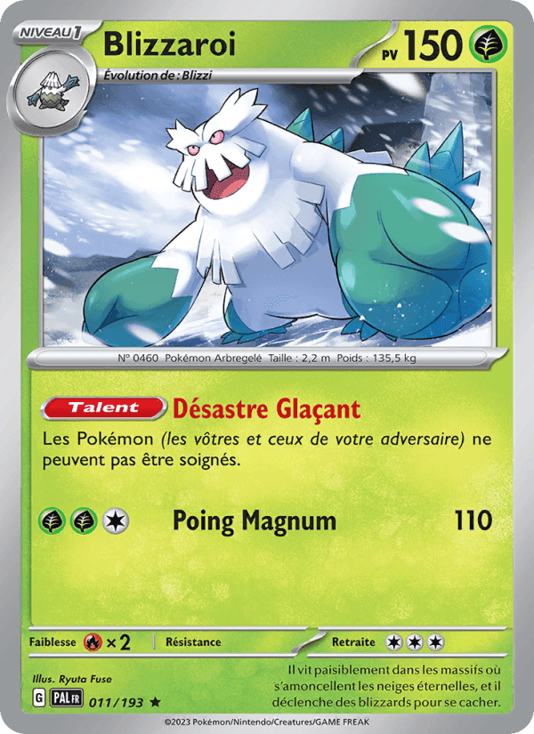 Blizzaroi, card 011 from Évolutions à Paldea