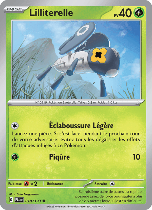 Lilliterelle, carte 019 de Évolutions à Paldea