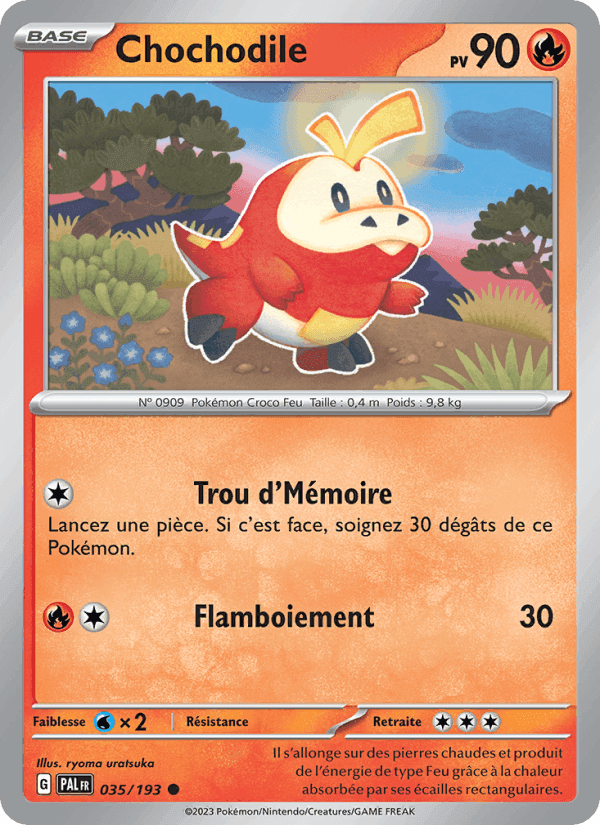 Chochodile, carte 035 de Évolutions à Paldea
