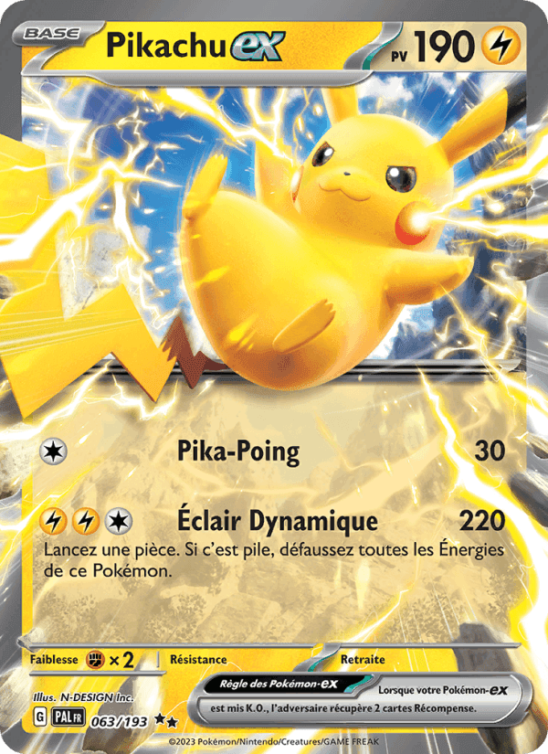 Évolutions à Paldea の 063 番、Pikachu-ex