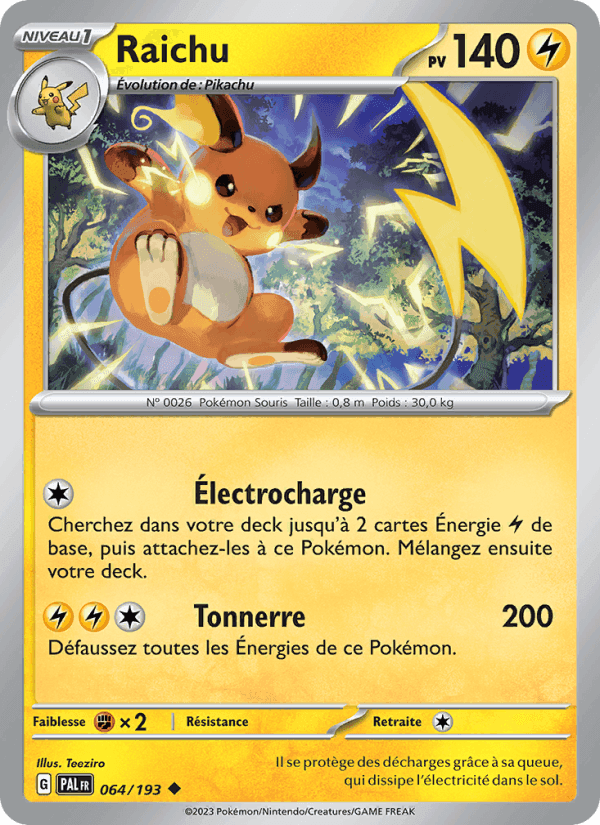 Raichu, carta 064 di Évolutions à Paldea