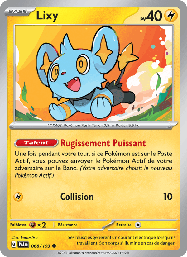 Lixy, carte 068 de Évolutions à Paldea