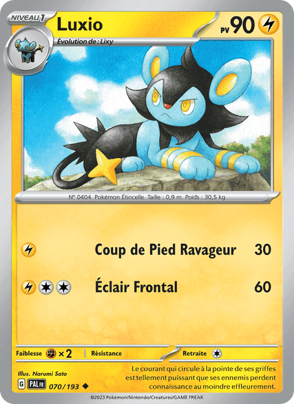 Luxio, carte 070 de Évolutions à Paldea