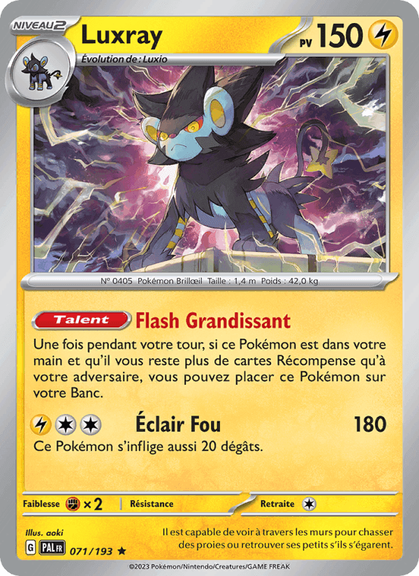 Évolutions à Paldea の 071 番、Luxray