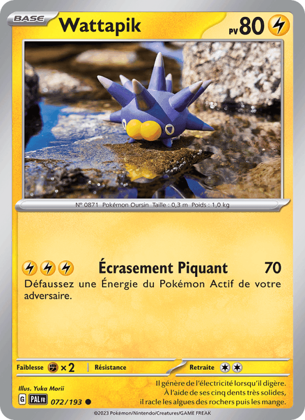 Wattapik, card 072 from Évolutions à Paldea