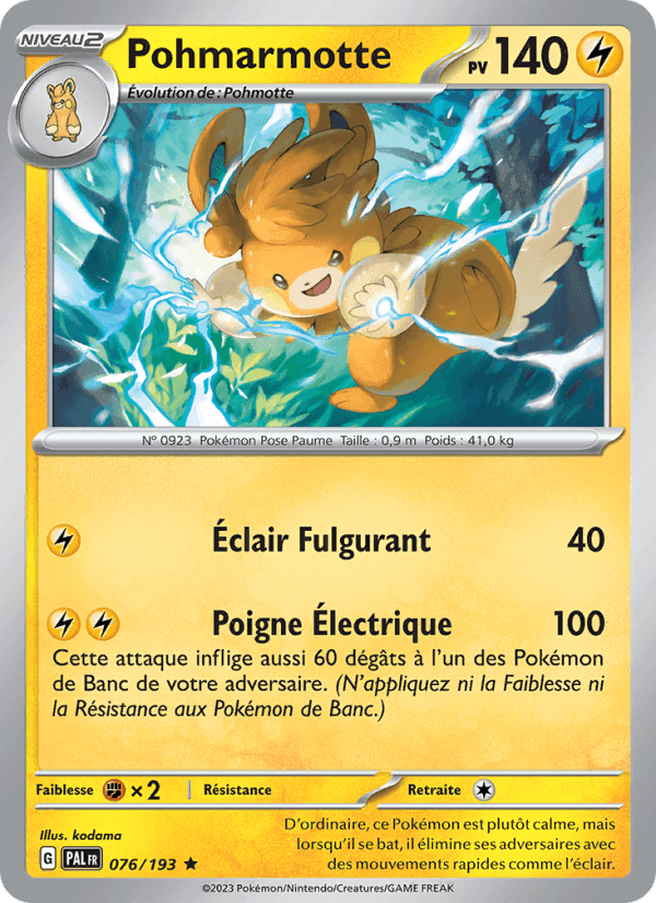 Pohmarmotte, carte 076 de Évolutions à Paldea