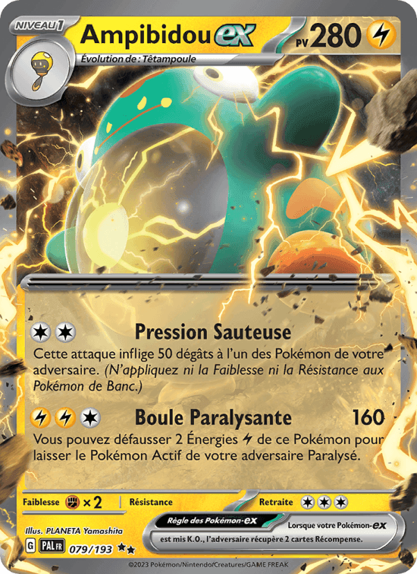 Ampibidou-ex, carte 079 de Évolutions à Paldea