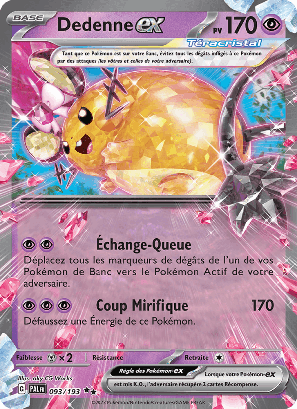 Dedenne-ex, carte 093 de Évolutions à Paldea
