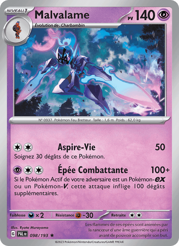 Malvalame, carte 098 de Évolutions à Paldea