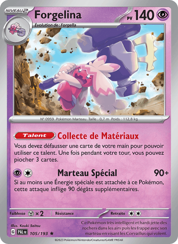 Forgelina, card 105 from Évolutions à Paldea