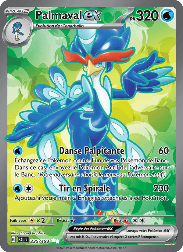 Palmaval-ex, card 235 from Évolutions à Paldea